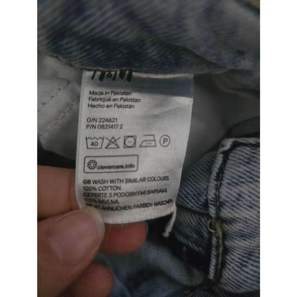 Women's H&M Ultra High Waisted Paperbag Mom Straight Leg‎ Jeans Size 4 - Picture 5 of 11